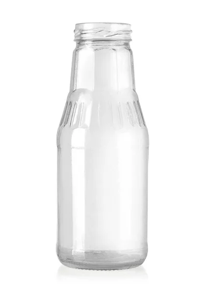 Lege Glazen Fles Geïsoleerd Wit Met Clipping Pad — Stockfoto