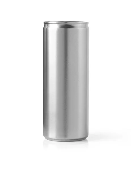 Aluminum Can Isolated White Background Clipping Path — Stock Photo, Image