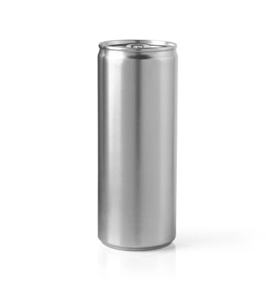 Aluminum Can Isolated White Background Clipping Path — Stock Photo, Image