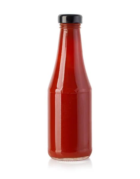 Glass Jar Ketchup Isolated White Background Clipping Path — Stockfoto