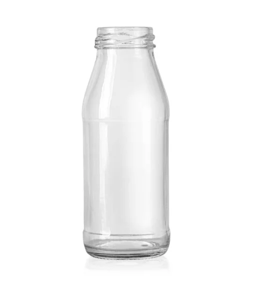 Bottiglia Vetro Vuota Isolata Bianco Con Percorso Ritaglio — Foto Stock