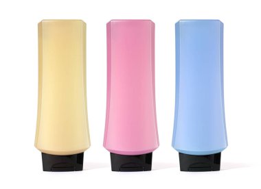 Shampoo bottle isolated on white with clipping path