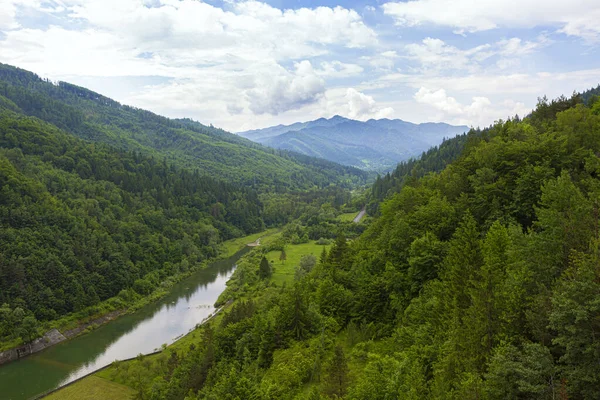 Λίμνη Bicaz Και Τοπίο Των Καρπαθίων Ορέων Στην Τρανσυλβανία Ρουμανία — Φωτογραφία Αρχείου