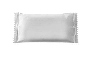 pattern white packaging for snack with clipping path