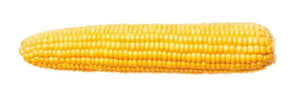 Sárga Kukorica Izolált Fehér Alapon Vágási Útvonal — Stock Fotó