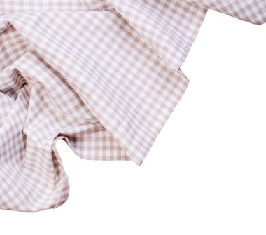 Kırpma yolu ile beyaz arkaplan üzerinde işaretlenmiş masa örtüsü