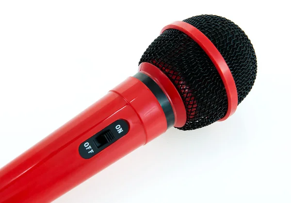 Piosenkarka etapie mikrofon — Zdjęcie stockowe