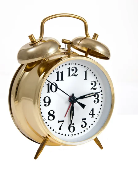 Reloj despertador de campana dorada — Foto de Stock