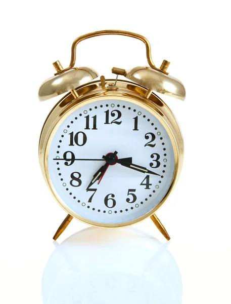 Reloj despertador de campana dorada — Foto de Stock