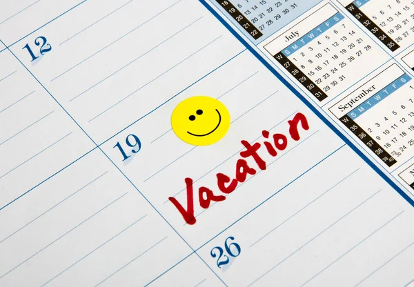 Note de vacances Calendrier — Photo