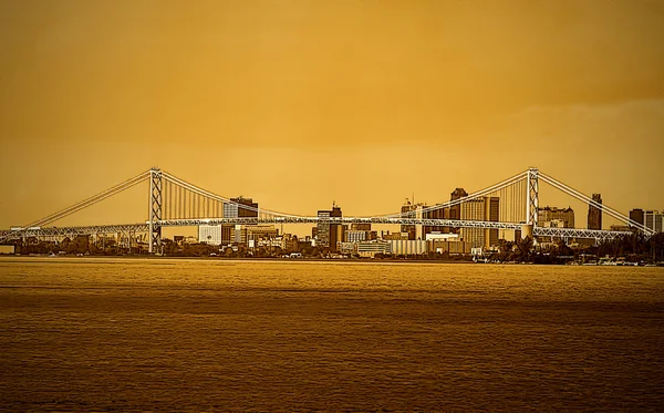 Detroit River Skyline — Stockfoto