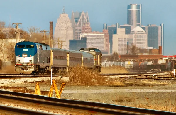 Commuter trein uit detroit — Stockfoto