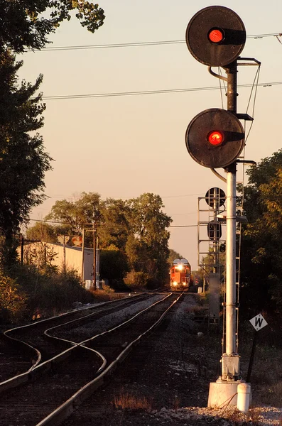 Cruzamento ferroviário — Fotografia de Stock