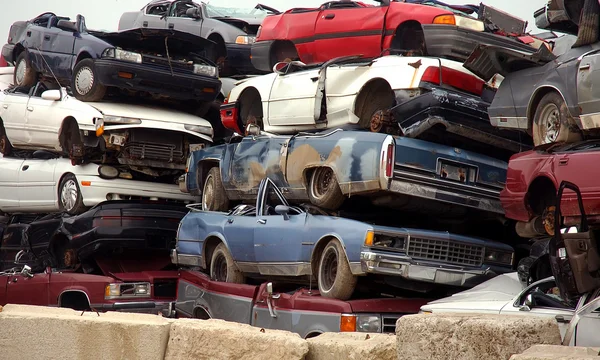 Återvinning bilskrot — Stockfoto