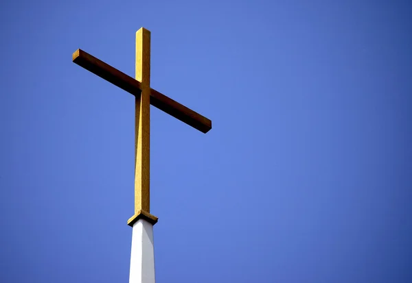 Igreja Steeple Cruz — Fotografia de Stock