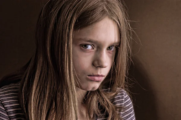 Abused and Angry Girl — Stock Photo, Image