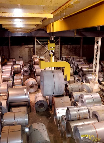 Automotive Steel Coil Warehouse — Stock Photo, Image