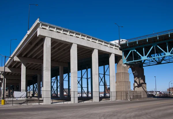 Área de construção de aço estrutural — Fotografia de Stock