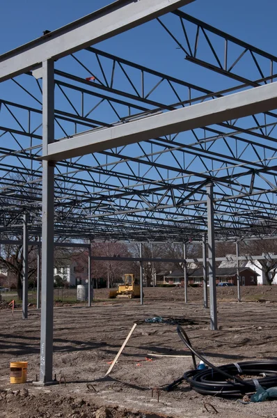 Structural Steel Construction Site — Stock Photo, Image