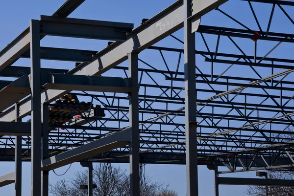 Structural Steel Construction Site — Stock Photo, Image