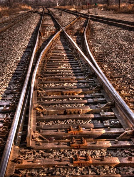 Railroad tracks — Stockfoto