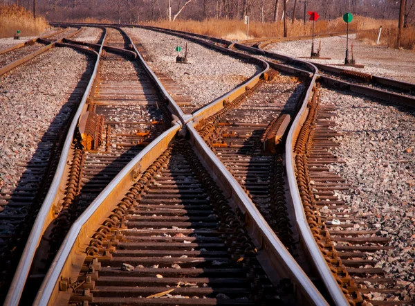 Railroad tracks — Stockfoto