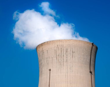 Nuclear power plant cooling tower  close-up