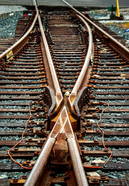 Commutateur Rack Menant Aux Clients Expédition Ferroviaire — Photo