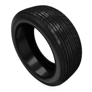 Araba lastiği beyaz arkaplanda izole edildi