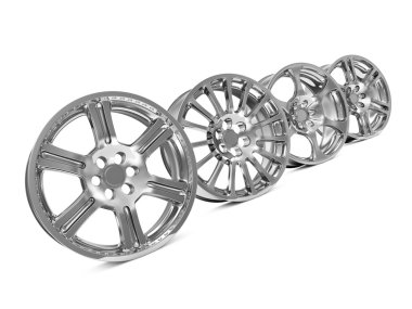 Car Alloy Rims isolated on white background clipart