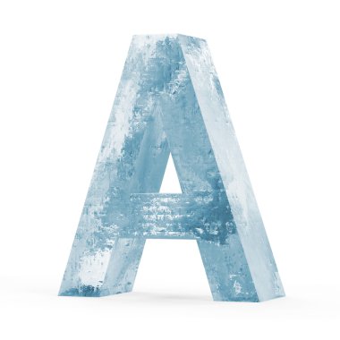Icy Letters isolated on white background (Letter A) clipart