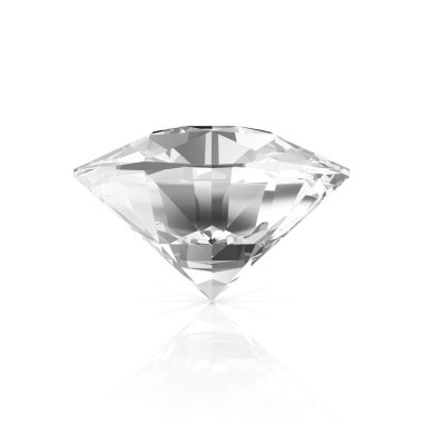 elmas parlak ışınları ile beyaz zemin üzerine