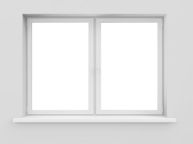 Pencere beyaz arkaplanda izole edildi