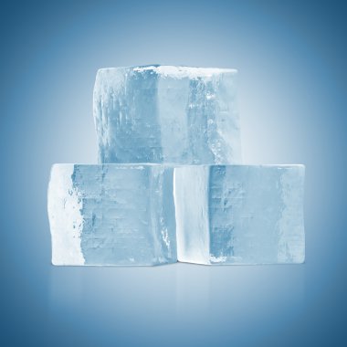 mavi arkaplanda buz küpleri