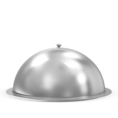 Beyaz arka plan üzerinde izole kapalı tepsi