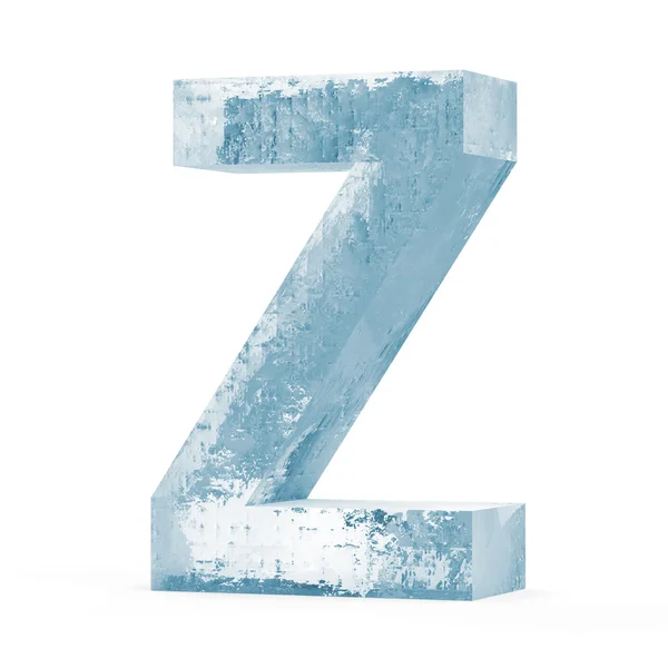 Icy Letters isolated on white background (Letter Z) — Stock Photo, Image