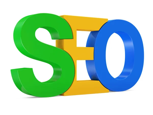 SEO - arama motoru optimizasyonu sembolü beyaz zemin üzerine izole — Stok fotoğraf