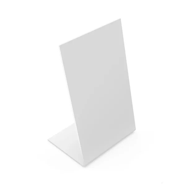 Placa em branco isolada sobre fundo branco — Fotografia de Stock
