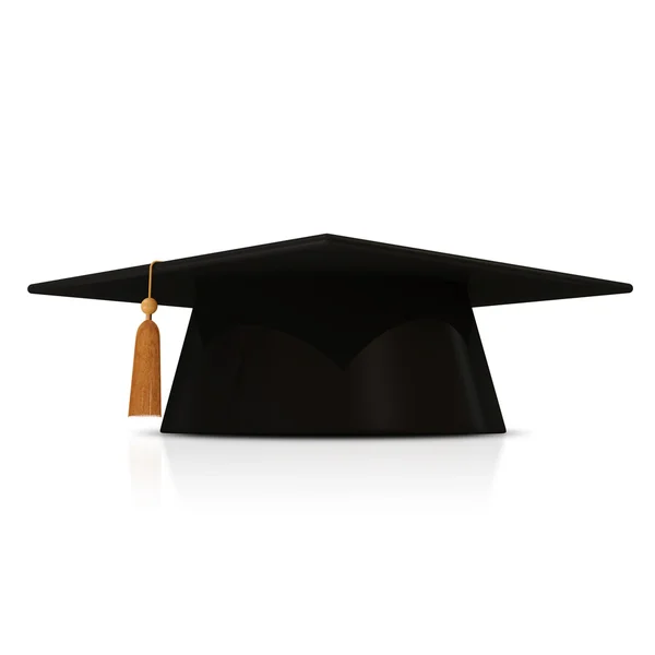 Graduation Cap isolated on white background — Stock Photo, Image