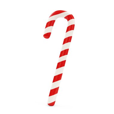 Beyaz arka planda izole edilmiş Noel Şekeri