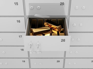 Mevduat Bankası güvenli içinde altın barlar ile açıldı.