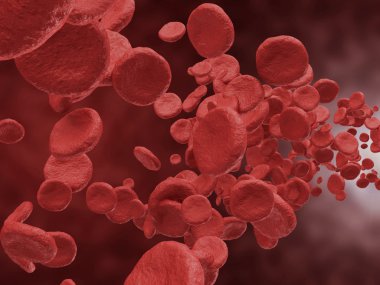 damar akan kırmızı kan hücrelerinin dijital illüstrasyon