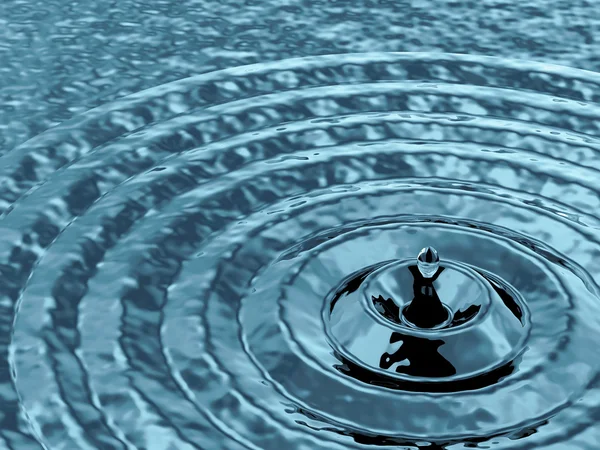 Water drop vallende abstracte achtergrond — Stockfoto