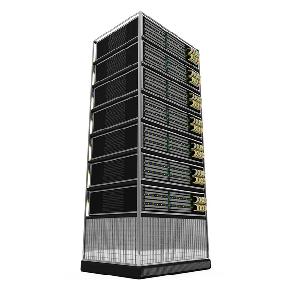 Server rack izolovaných na bílém pozadí — Stock fotografie