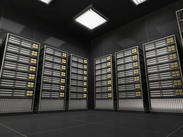 Modern Server Room Interior — Stock Photo, Image