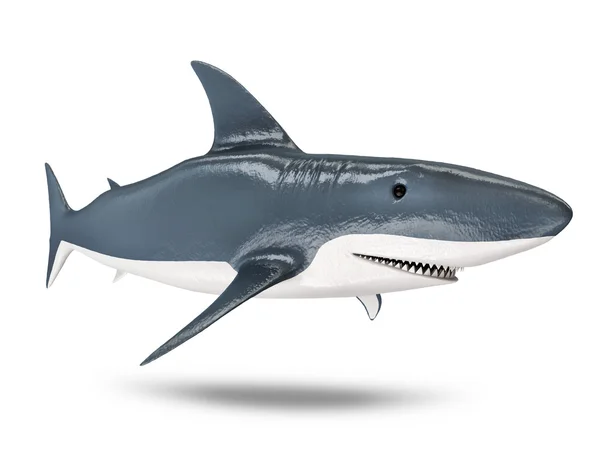 3d Shark isolated on white background — Stock Photo, Image