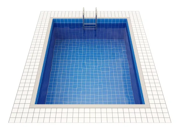 Piscina isolada sobre fundo branco — Fotografia de Stock