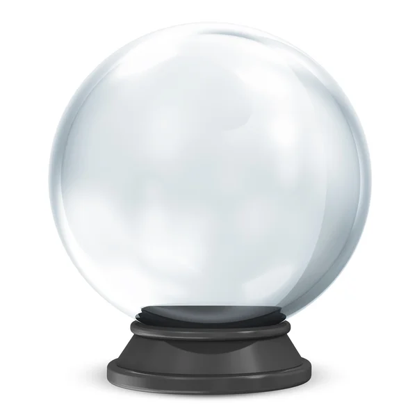 Empty Crystal Ball isolated on white background — Stock Photo, Image