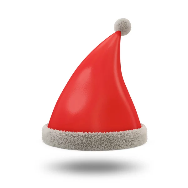 Santa klobouk izolované na bílém pozadí — Stock fotografie