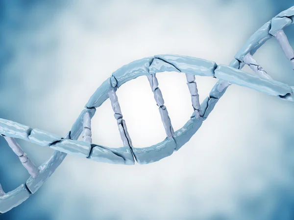 Illustrazione digitale di un DNA rotto — Foto Stock